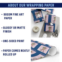 Queen Of The Court Wrapping Paper Roll Funny Tennis Player Gift For Women - Wonder Print Shop