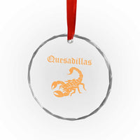 Quesadillas Scorpion Crystal Glass Ornament Burnt Orange Southwestern