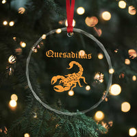 Quesadillas Scorpion Crystal Glass Ornament Burnt Orange Southwestern