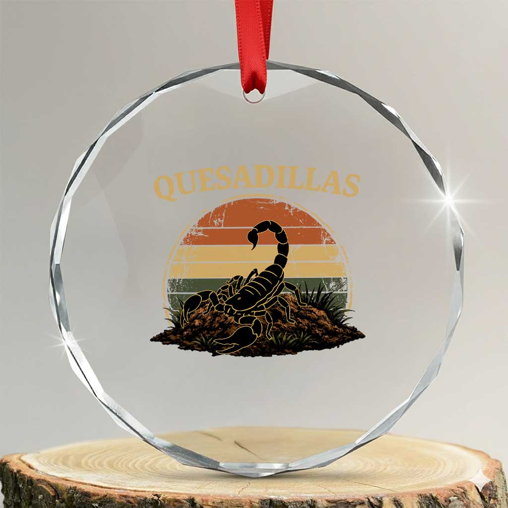 Quesadillas Scorpion Crystal Glass Ornament Southwestern Desert Food