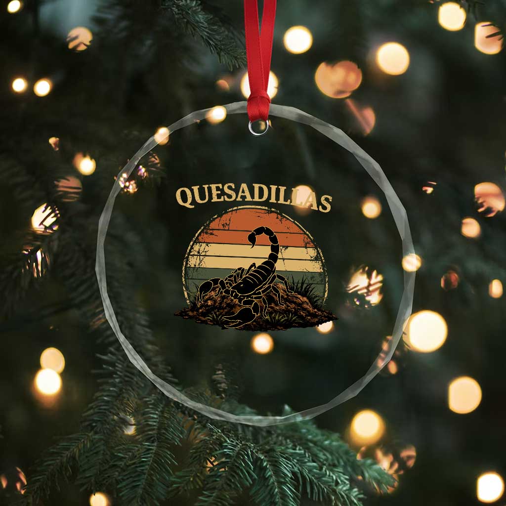 Quesadillas Scorpion Crystal Glass Ornament Southwestern Desert Food