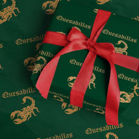 Quesadillas Scorpion Wrapping Paper Roll Burnt Orange Southwestern