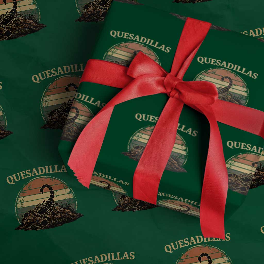 Quesadillas Scorpion Wrapping Paper Roll Southwestern Desert Food
