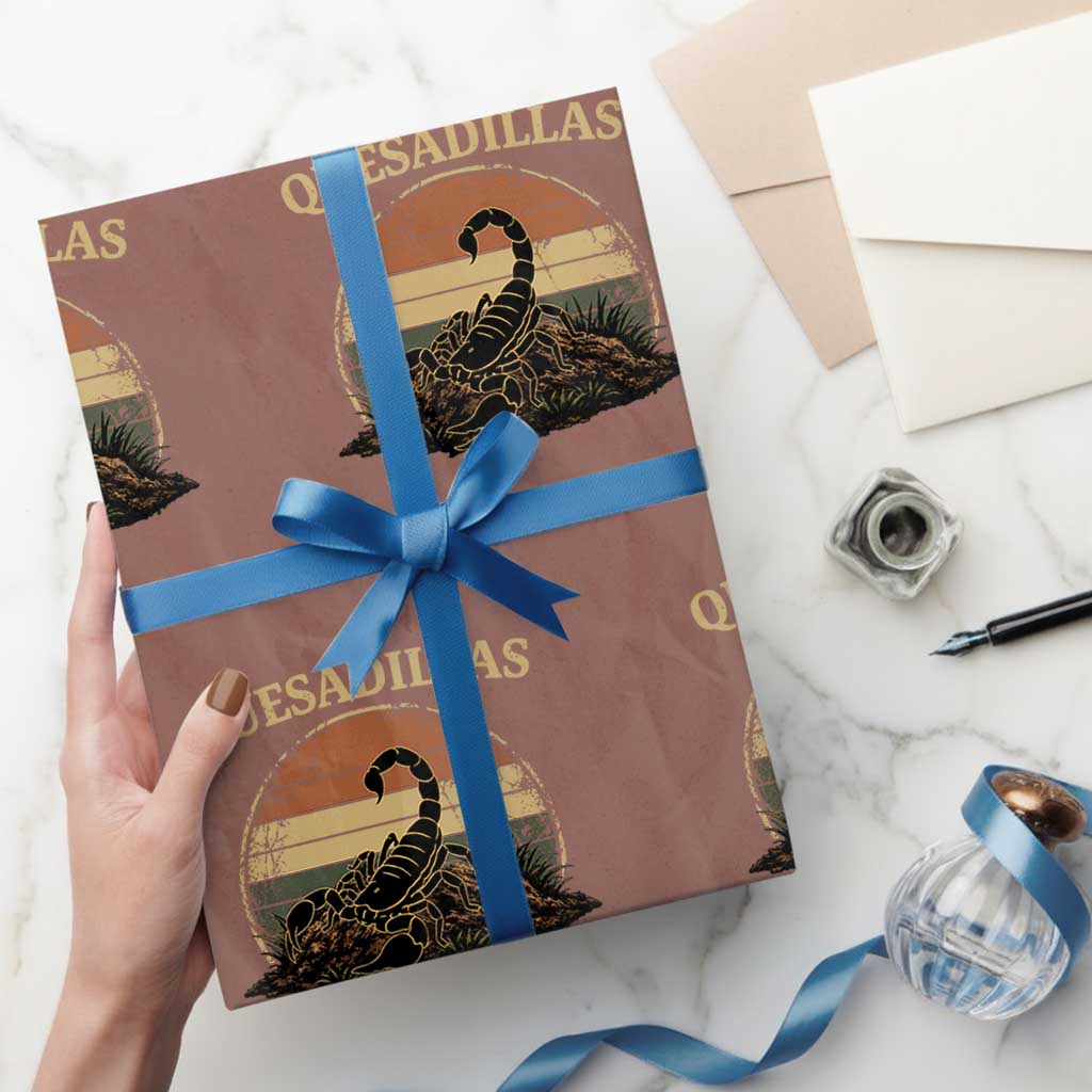 Quesadillas Scorpion Wrapping Paper Roll Southwestern Desert Food