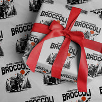 Quest Squad Broccoli Cat Wrapping Paper Roll Funny Hiking Adventure Cute Camping Feline - Wonder Print Shop