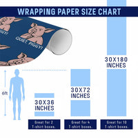 Quiet Piggy Funny Shushing Pig Wrapping Paper Roll Funny Political Satire Cute Cartoon Animal Humor - Wonder Print Shop
