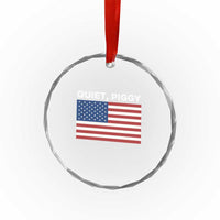 Quiet Piggy Patriotic Meme Crystal Glass Ornament Satirical USA Flag Free Speech - Wonder Print Shop