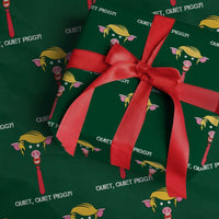 Quiet Quiet Piggy Meme Wrapping Paper Roll Anti Authoritarian Political Gag Gift - Wonder Print Shop