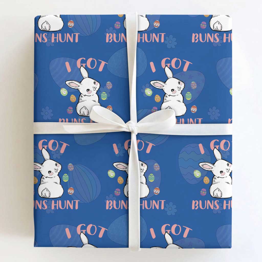 Rabbit Easter Bunny Sunglasses Wrapping Paper Roll I Got Buns Hun Funny Jokes