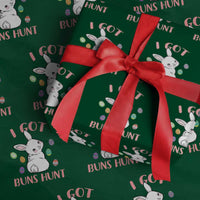 Rabbit Easter Bunny Sunglasses Wrapping Paper Roll I Got Buns Hun Funny Jokes - Wonder Print Shop