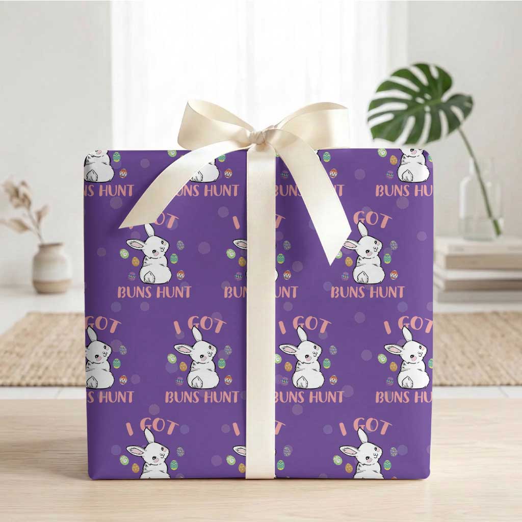 Rabbit Easter Bunny Sunglasses Wrapping Paper Roll I Got Buns Hun Funny Jokes