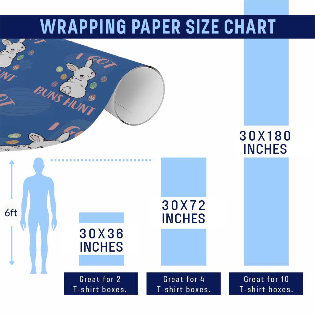 Rabbit Easter Bunny Sunglasses Wrapping Paper Roll I Got Buns Hun Funny Jokes