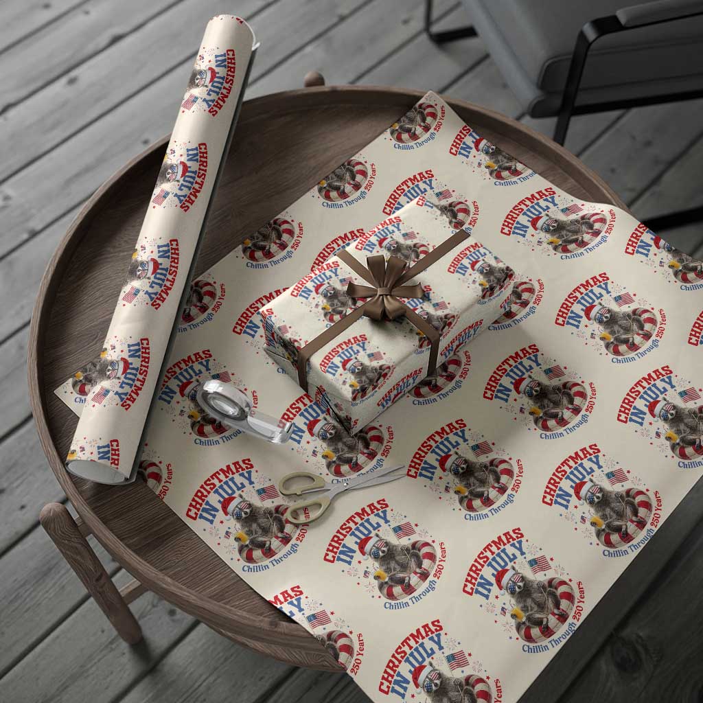 Raccoon 250th Anniversary Wrapping Paper Roll Christmas in July