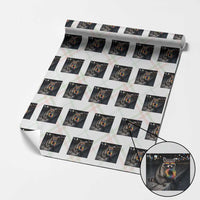 Raccoon Eating Baguette Graphic Wrapping Paper Roll Humorous Gay Pride Gift