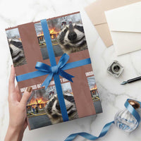 Raccoon Meme Wrapping Paper Roll Undiagnosed But Something Aint Right - Wonder Print Shop