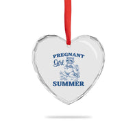Raccoon Pregnancy Announcement Heart Crystal Glass Ornament Summer Beach Mom To Be Gift