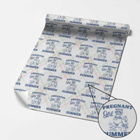 Raccoon Pregnancy Announcement Wrapping Paper Roll Summer Beach Mom To Be Gift
