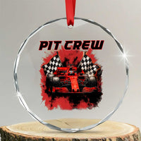 Racing Car Checkered Flag Crystal Glass Ornament Pit Crew Race Car - Wonder Print Shop