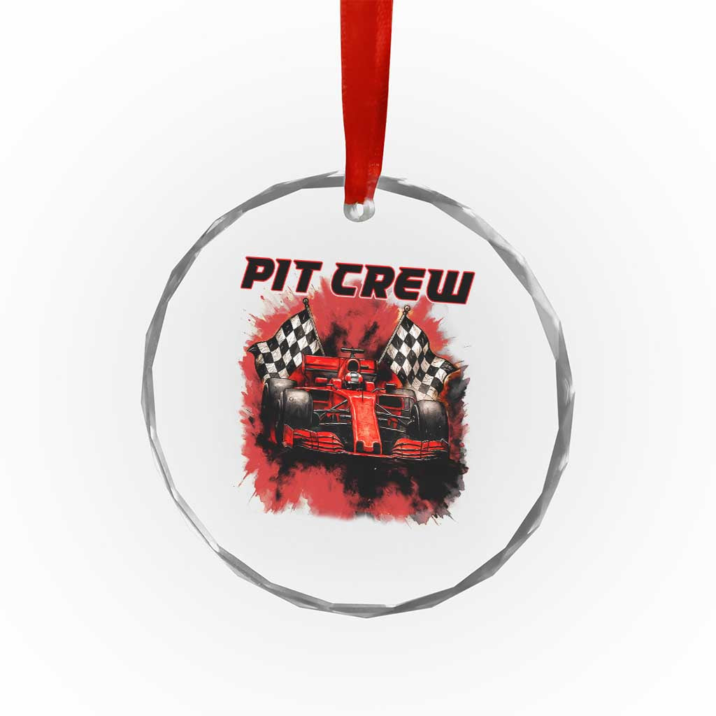 Racing Car Checkered Flag Crystal Glass Ornament Pit Crew Race Car - Wonder Print Shop