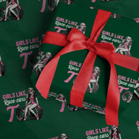 Racing Car Girl Wrapping Paper Roll Girls Like Race Cars Too - Wonder Print Shop