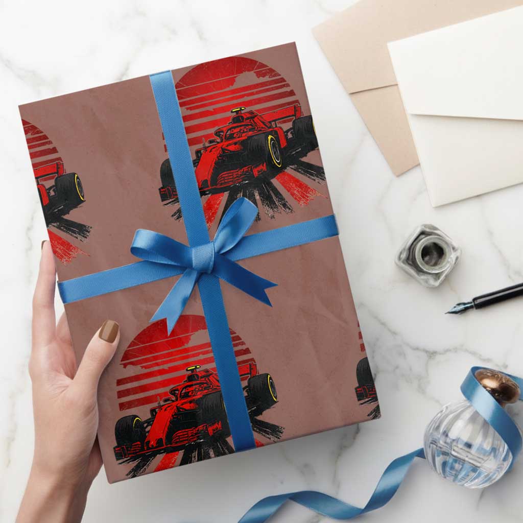 Racing Car Red Speed Motorsport Wrapping Paper Roll - Wonder Print Shop