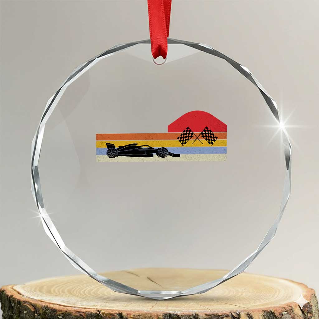 Racing Car Retro Style Vintage Crystal Glass Ornament TS14