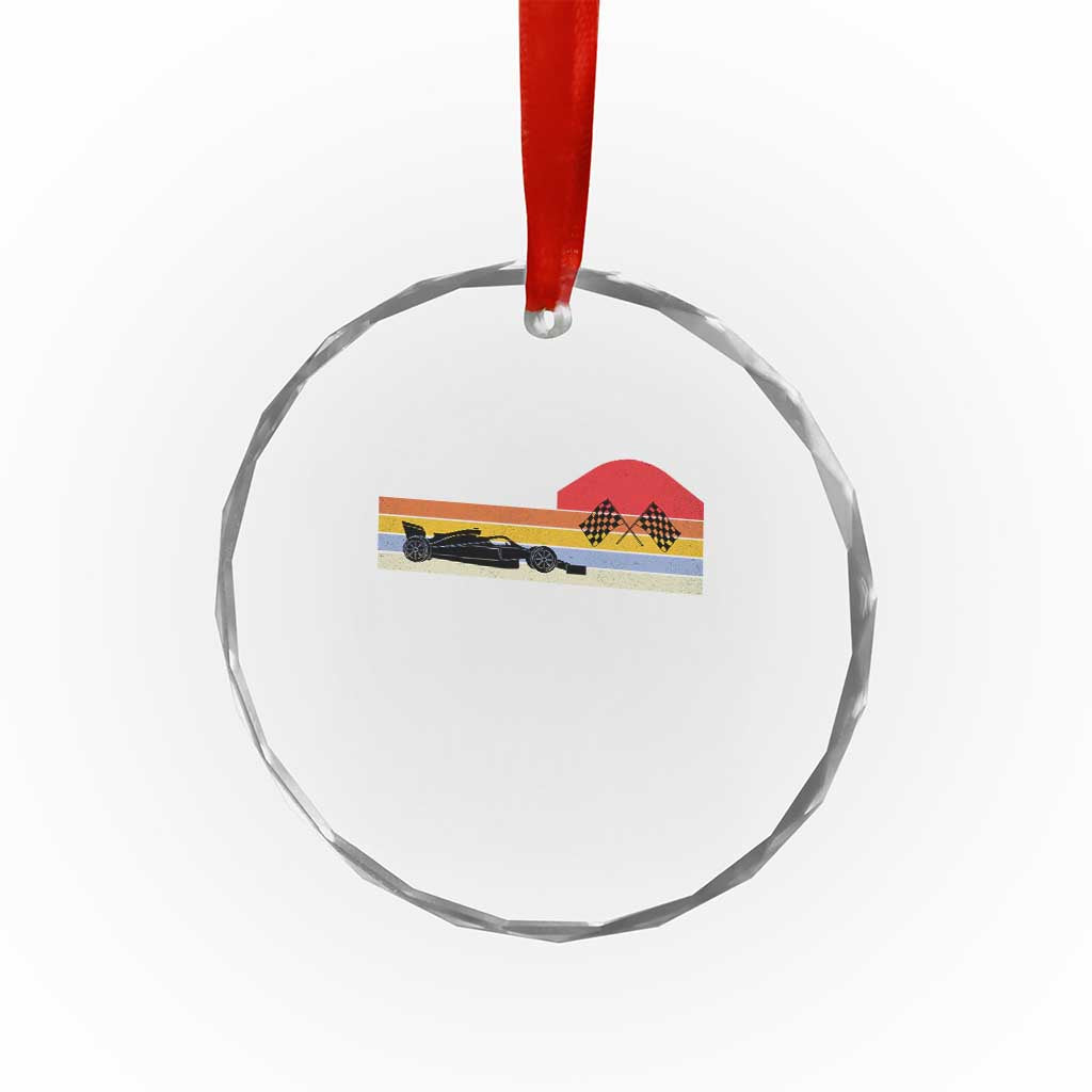 Racing Car Retro Style Vintage Crystal Glass Ornament TS14