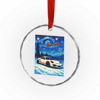 Racing Sports Car Crystal Glass Ornament Porsche 911 Starry Night Racing Silhouette TS14