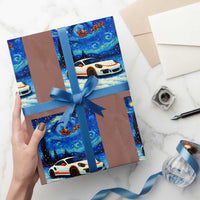 Racing Sports Car Wrapping Paper Roll Porsche 911 Starry Night Racing Silhouette - Wonder Print Shop