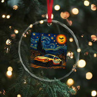 Racing Sports Crystal Glass Ornament Starry Night 911 Silhouette Halloween - Wonder Print Shop