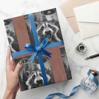 Racoon Meme Wrapping Paper Roll Selfie With Alien UFO - Wonder Print Shop