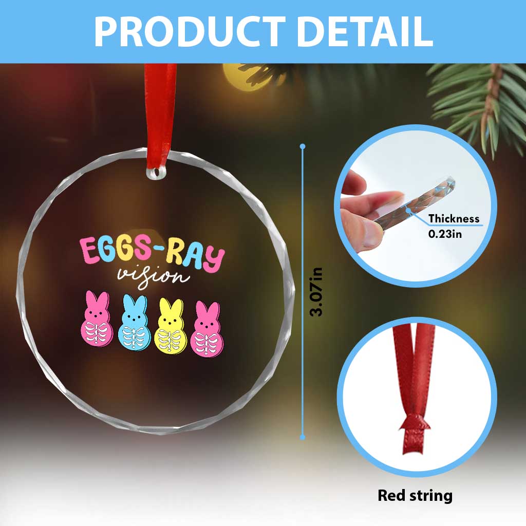 Radiology Easter Crystal Glass Ornament Eggs Ray Vision Xray Tech - Wonder Print Shop