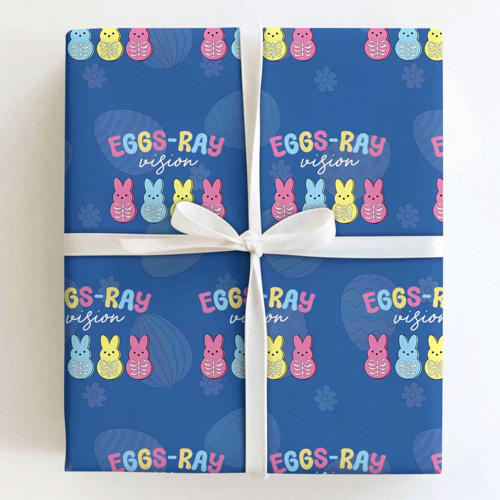 Radiology Easter Wrapping Paper Roll Eggs Ray Vision Xray Tech