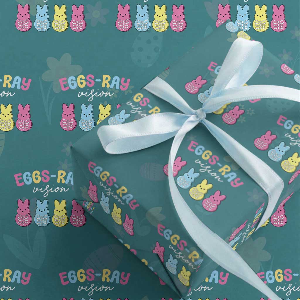 Radiology Easter Wrapping Paper Roll Eggs Ray Vision Xray Tech