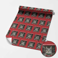 Rage Is Consuming Me Christmas Wrapping Paper Roll Funny Silly Staring Cat Meme Xmas Ugly Sweater - Wonder Print Shop