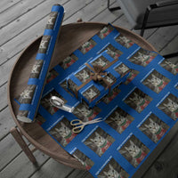 Rage Is Consuming Me Christmas Wrapping Paper Roll Funny Silly Staring Cat Meme Xmas Ugly Sweater - Wonder Print Shop