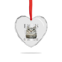 Rage Is Consuming Me Heart Crystal Glass Ornament Funny Silly Cat Memes - Wonder Print Shop