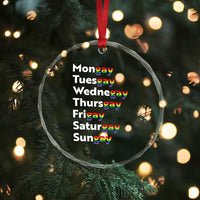 Rainbow Days Of The Week Mongay Tuesgay Crystal Glass Ornament Funny LGBT Pride Month