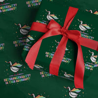 Rainbow Goose Heterosexuality in This Economy Wrapping Paper Roll LGBTQ Lesbian Pride - Wonder Print Shop