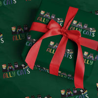 Rainbow Pride Ally Cats Wrapping Paper Roll LGBTQ Inclusion Cat Lover Gift