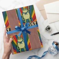 Rainbow Resist Frog Wrapping Paper Roll Portland Pride and Protest Resistance - Wonder Print Shop