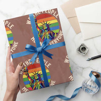 Rainbow Statue Of Liberty LGBTQ Pride Wrapping Paper Roll We The People Means Everyone