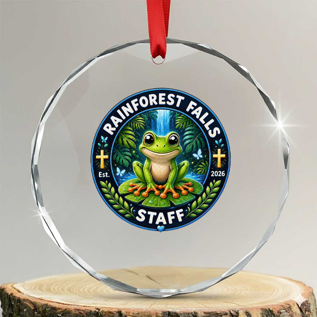 Rainforest Falls Staff Crystal Glass Ornament VBS 2026 Director Teacher