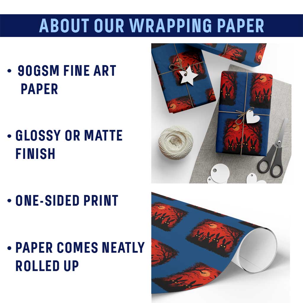 Rake Creepypasta Wrapping Paper Roll Creepy Cryptid Series Horror Goth Alt Alternative Art - Wonder Print Shop