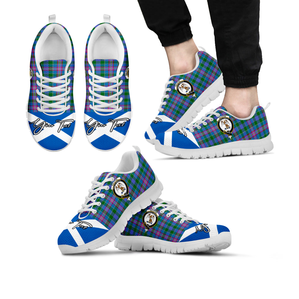 ralston-family-crest-tartan-sneaker-tartan-plaid-with-scotland-flag-shoes-personalized-your-signature