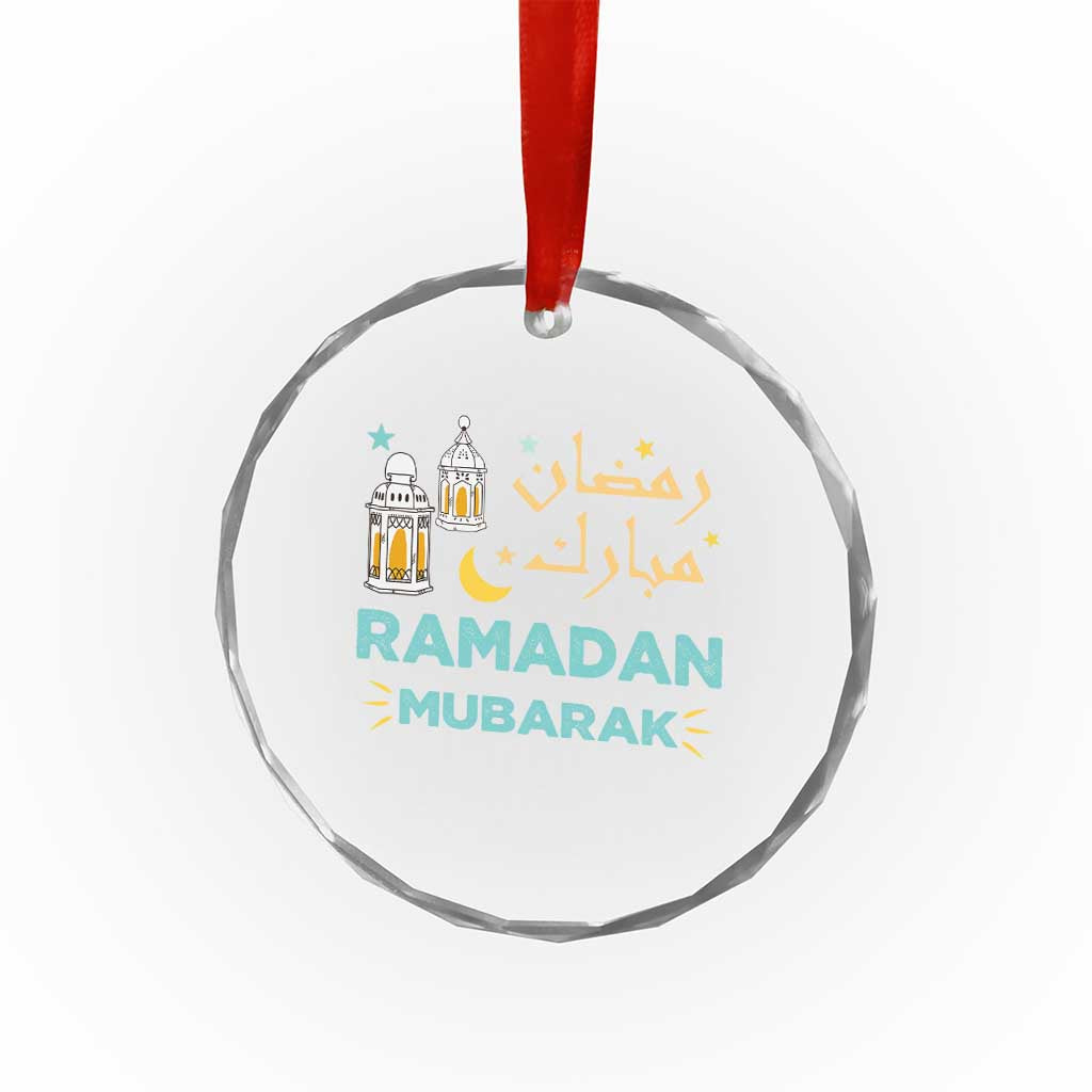 Ramadan Mubarak Muslim Crystal Glass Ornament - Wonder Print Shop