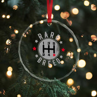 Rare Breed Manual Transmission Stick Shift Driver Crystal Glass Ornament Vintage Distressed Graphic