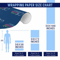 Rare Disease Awareness Wrapping Paper Roll I Love Someone Rare Zebra Ribbon