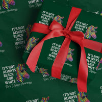 Rare Disease Awareness Wrapping Paper Roll It Is Not Always Black And White Colorful Zebra