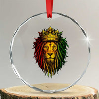 Rasta Reggae Lion Crystal Glass Ornament Jamaican Pride Lion of Judah Gift for Rastafari - Wonder Print Shop